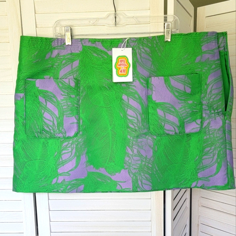 Iris Apfel x H&M skirt, rare/sold out, NWT, size 22